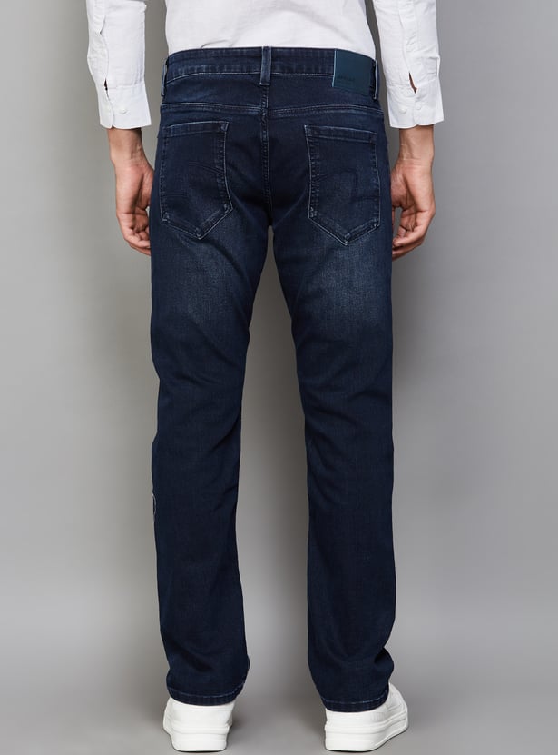 SPYKAR Washed Regular Straight Jeans
