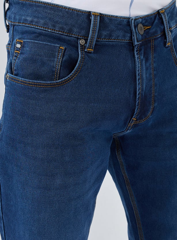 SPYKAR Washed Regular Straight Jeans