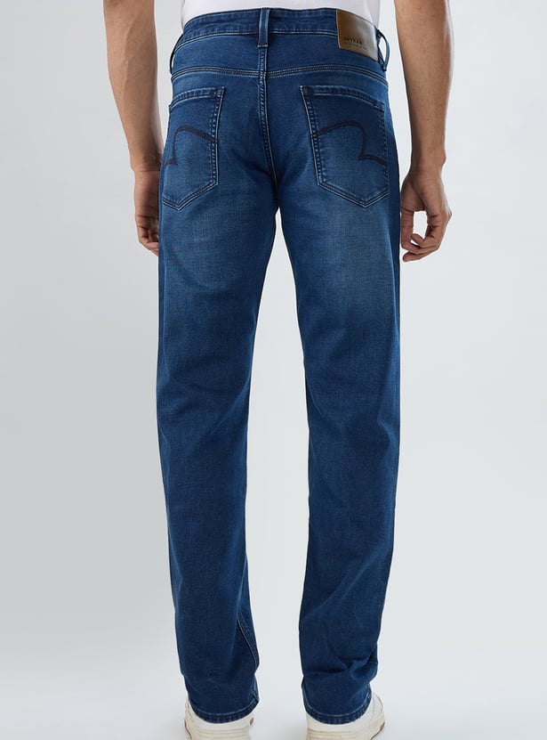 SPYKAR Washed Regular Straight Jeans