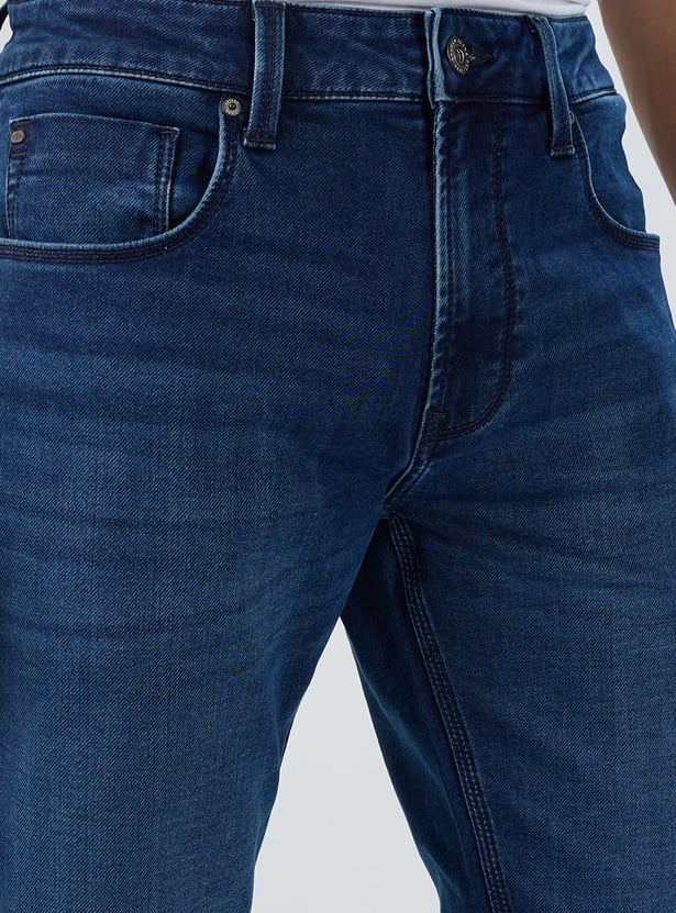 SPYKAR Washed Regular Straight Jeans
