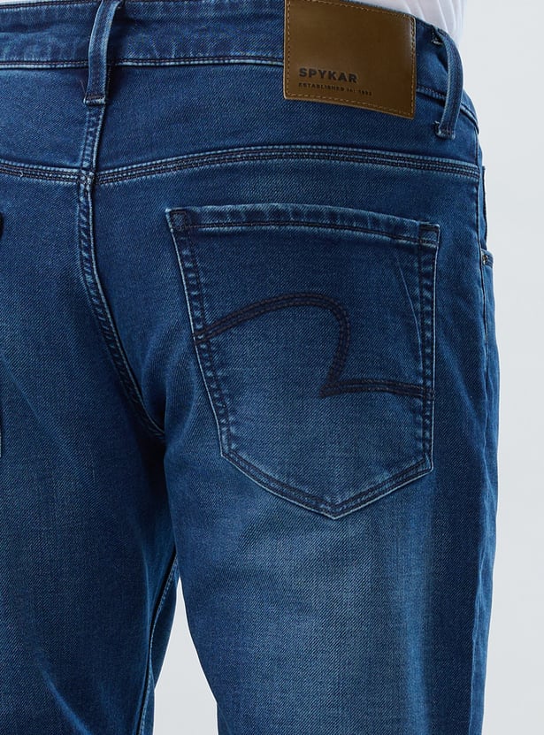 SPYKAR Washed Regular Straight Jeans