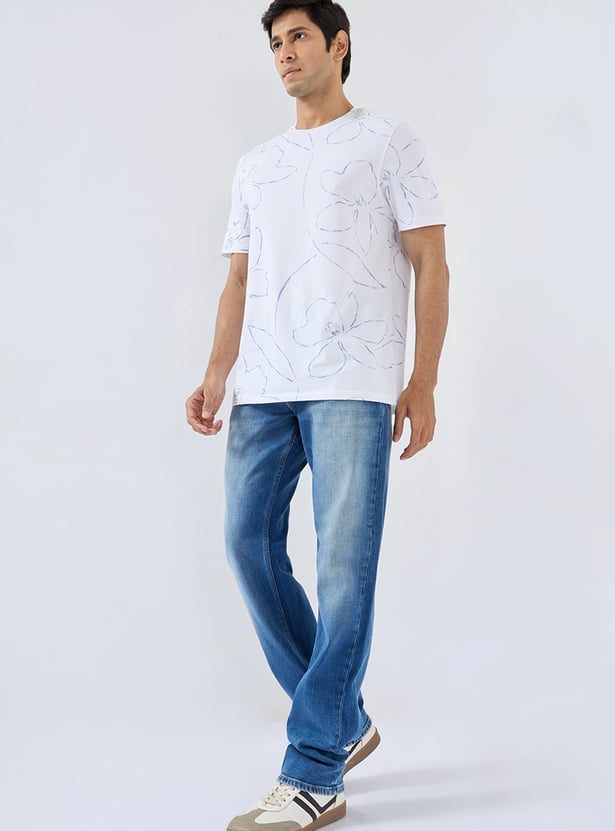 SPYKAR Washed Regular Straight Jeans