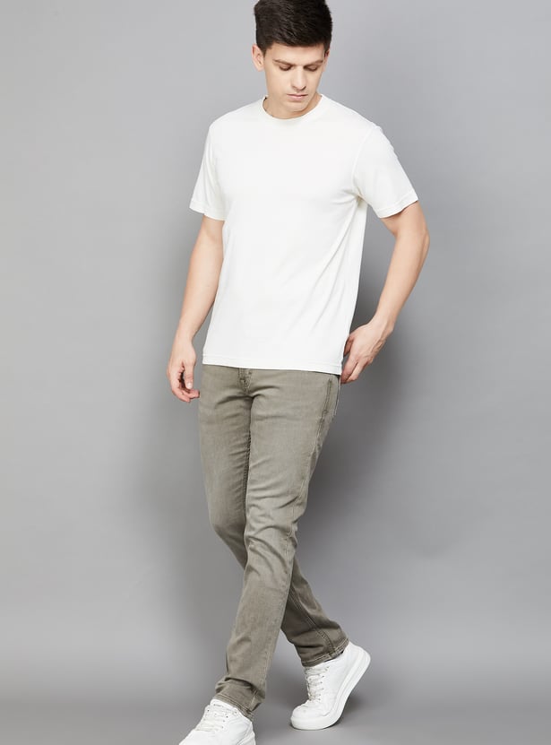 SPYKAR Washed Slim Straight Jeans