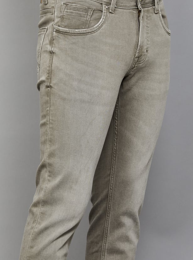SPYKAR Washed Slim Straight Jeans