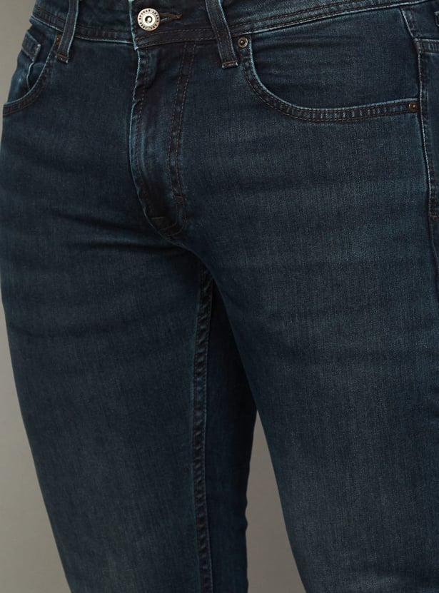 SPYKAR Washed Slim Straight Jeans