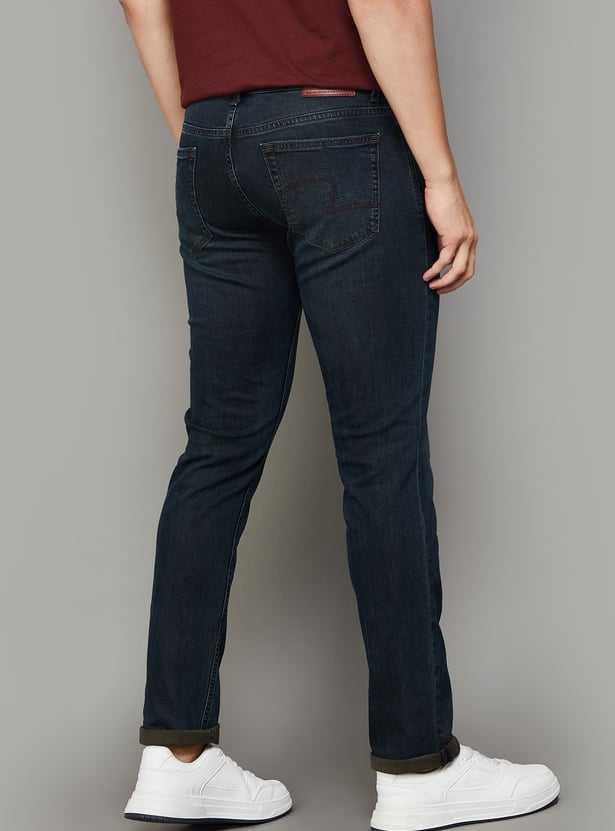 SPYKAR Washed Slim Straight Jeans