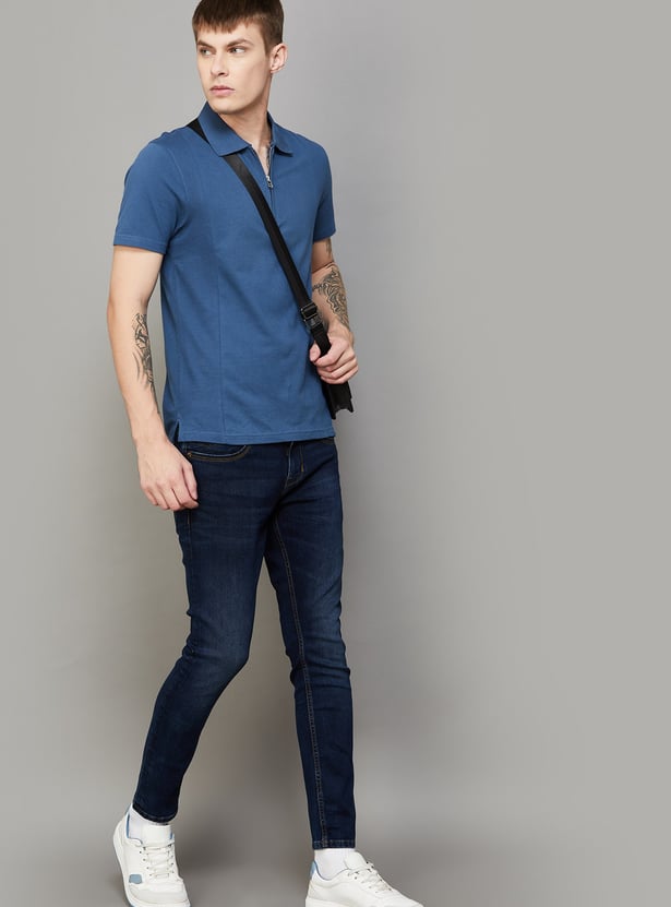SPYKAR Whiskered Slim Tapered Jeans