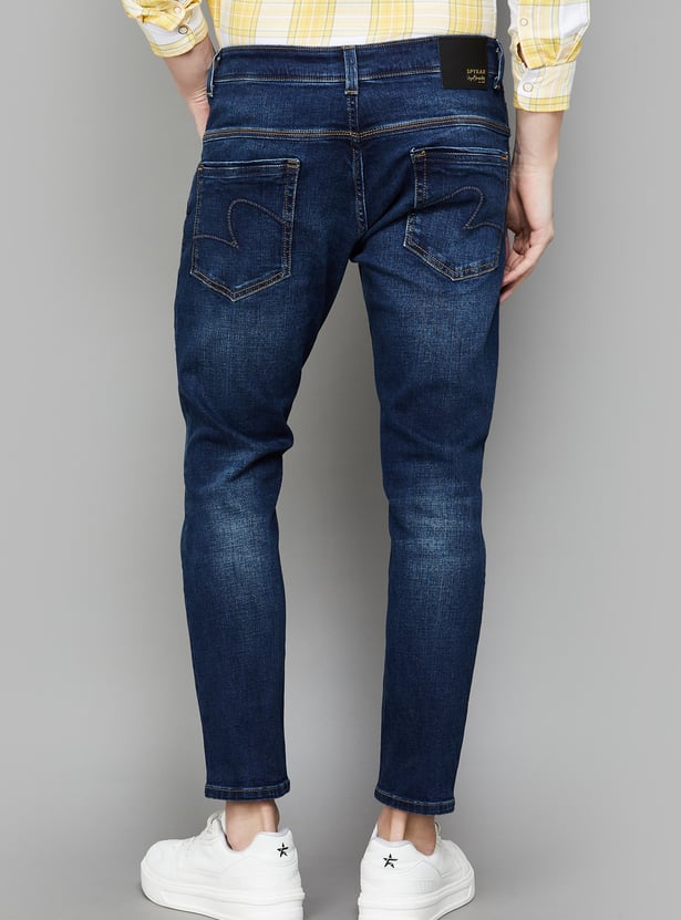 SPYKAR Distressed Slim Tapered Jeans
