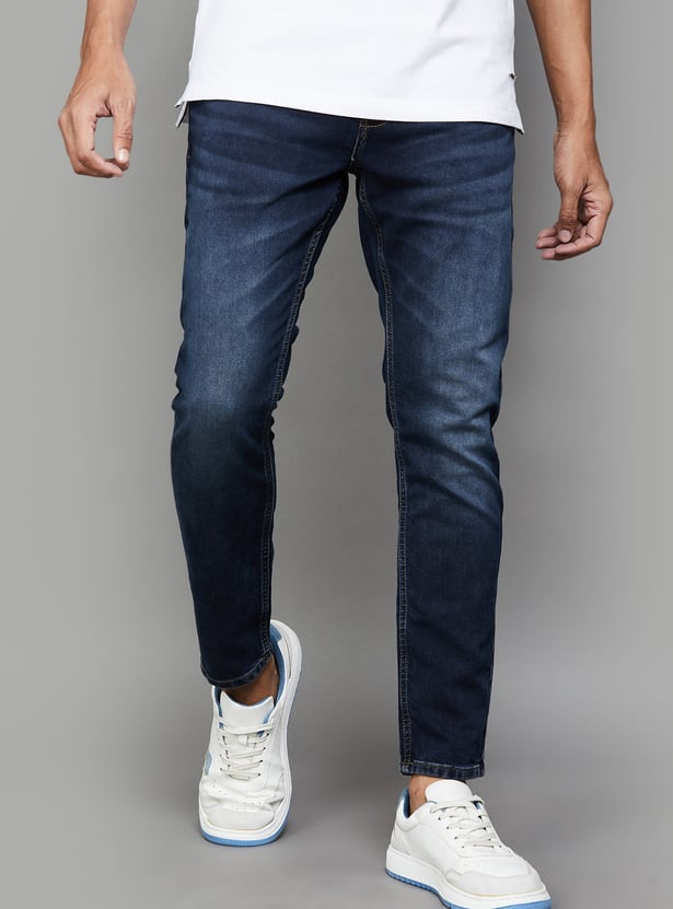 SPYKAR Whiskered Slim Tapered Jeans