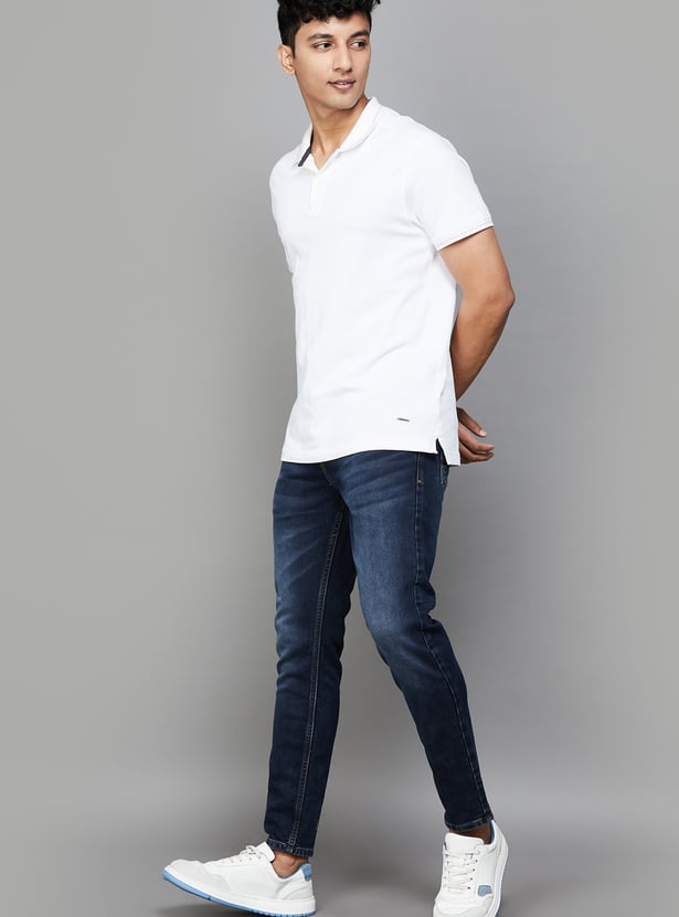 SPYKAR Whiskered Slim Tapered Jeans