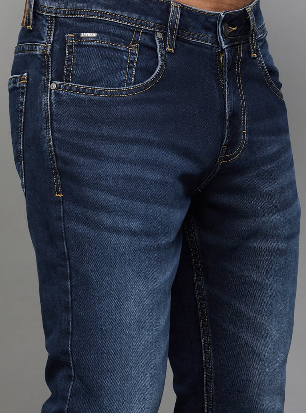 SPYKAR Whiskered Slim Tapered Jeans