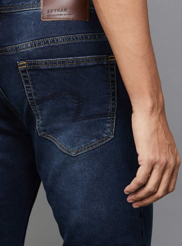 SPYKAR Whiskered Slim Tapered Jeans