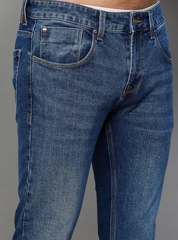 SPYKAR Washed Kano Jeans (Slim Tapered)