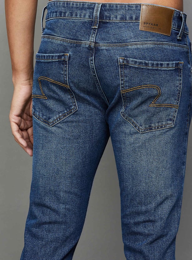 SPYKAR Washed Kano Jeans (Slim Tapered)