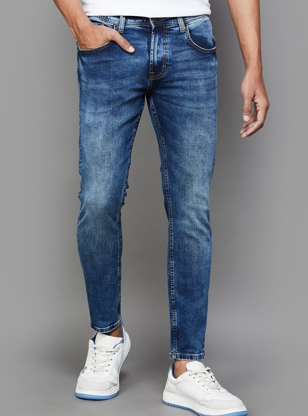 SPYKAR Washed Kano Jeans (Slim Tapered)