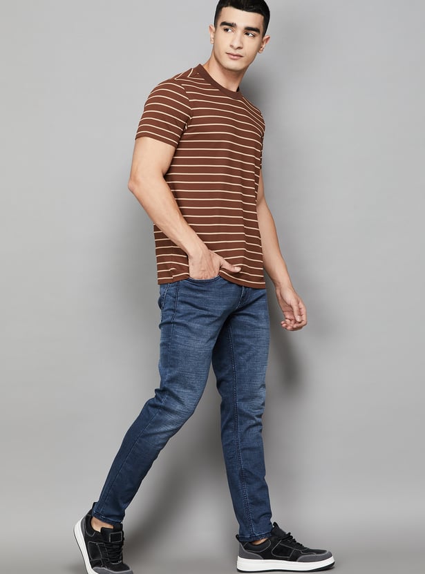 SPYKAR Washed Slim Tapered Jeans