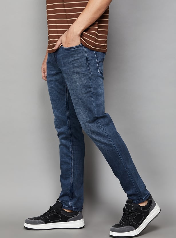 SPYKAR Washed Slim Tapered Jeans