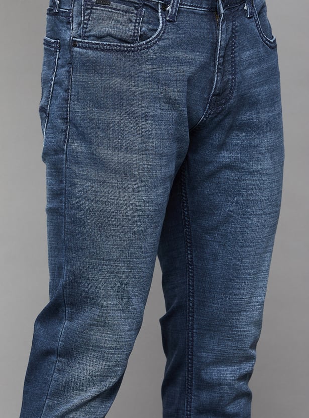 SPYKAR Washed Slim Tapered Jeans