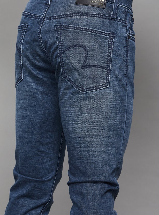 SPYKAR Washed Slim Tapered Jeans