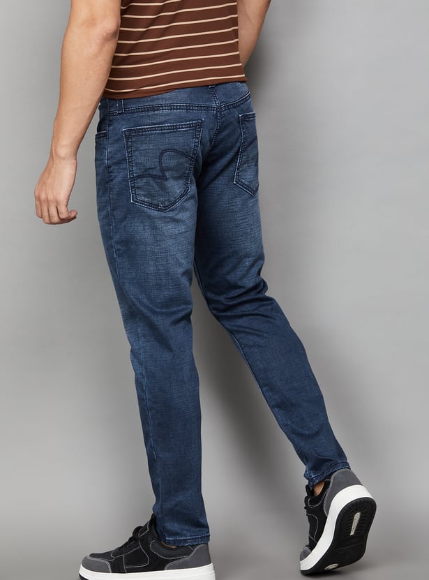 SPYKAR Washed Slim Tapered Jeans