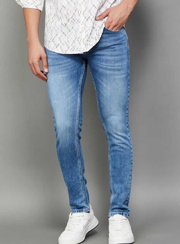 SPYKAR Whiskered Super Skinny Jeans