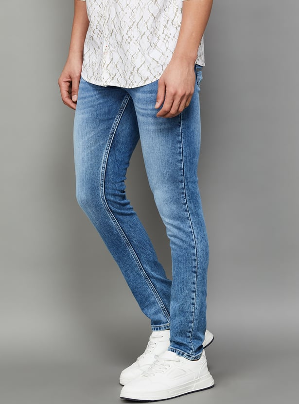 SPYKAR Whiskered Super Skinny Jeans