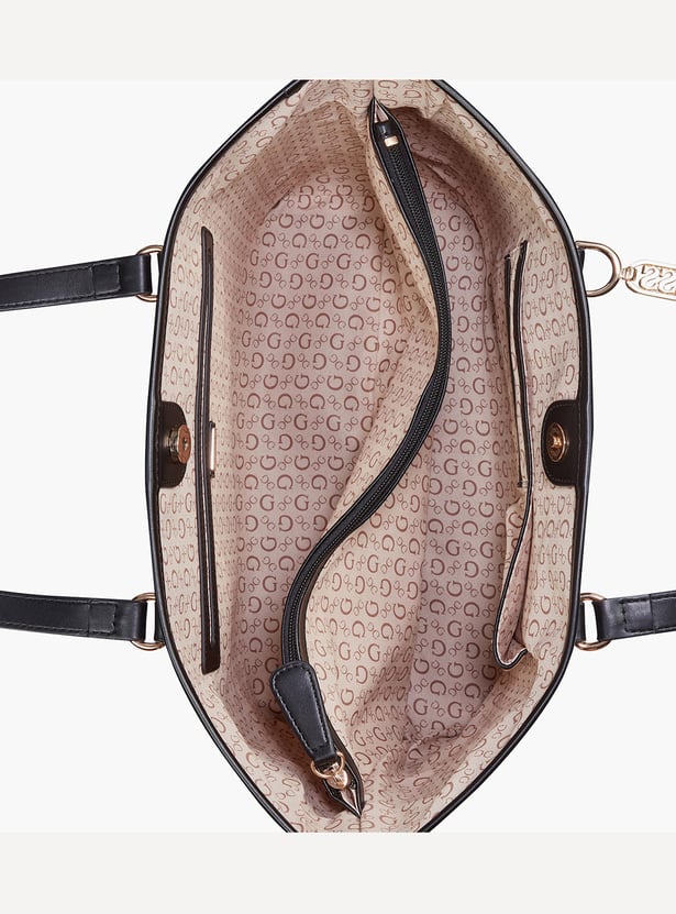 GUESS Monogram Print Shoulder Bag