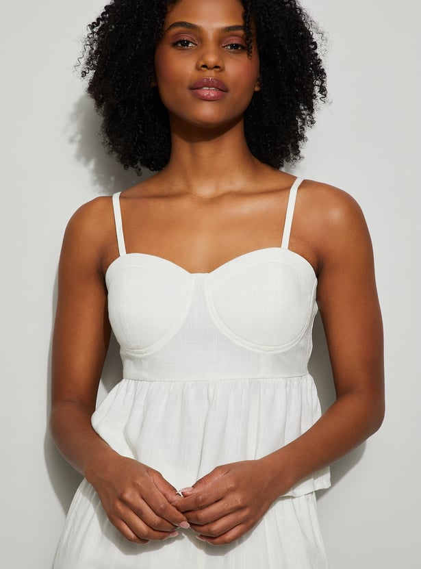 GINGER Solid Sleeveless Top