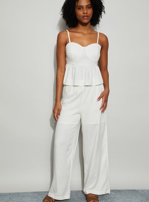 GINGER Solid Sleeveless Top