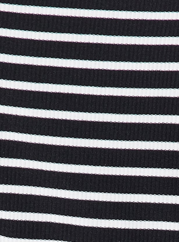 FAME FOREVER Striped Knit T-shirt