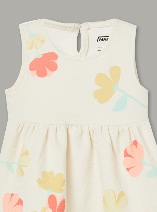 FAME FOREVER Girls Floral Print A-Line Dress