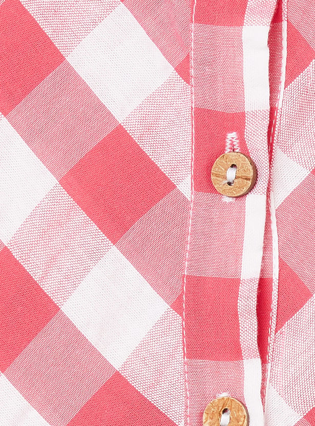 FAME FOREVER Girls Checked Romper