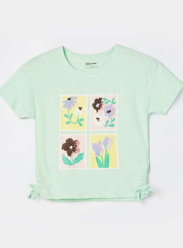 FAME FOREVER Girls Graphic Print T-shirt