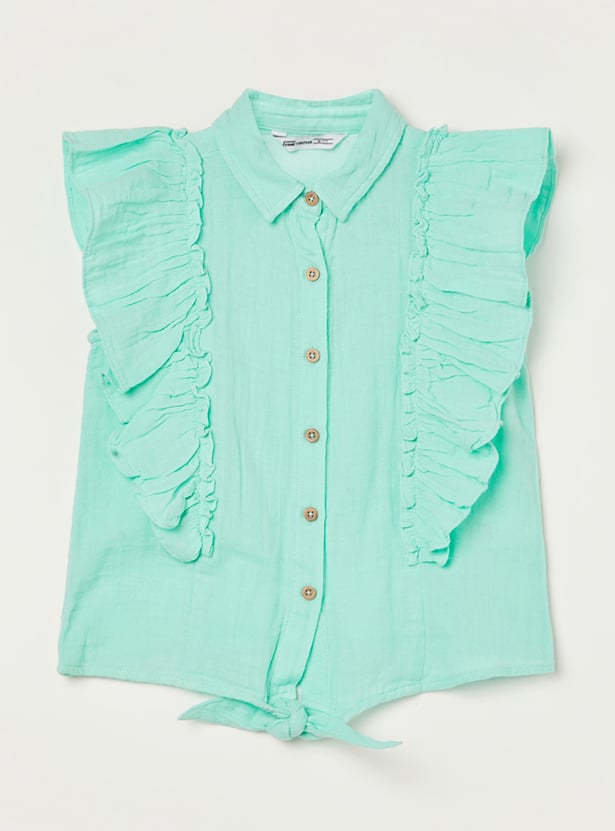 FAME FOREVER Girls Ruffled Top