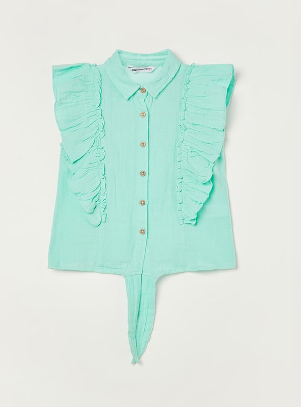 FAME FOREVER Girls Ruffled Top