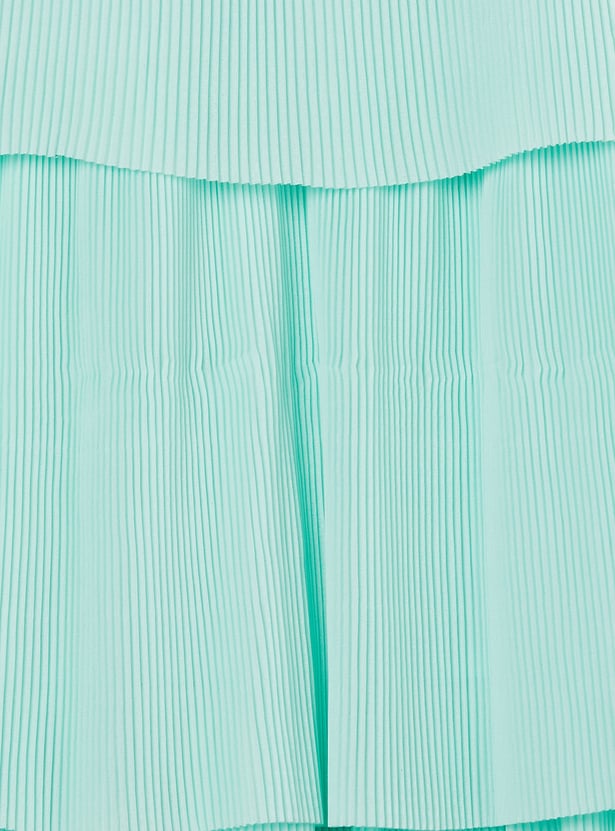 FAME FOREVER Girls Pleated Tiered Dress