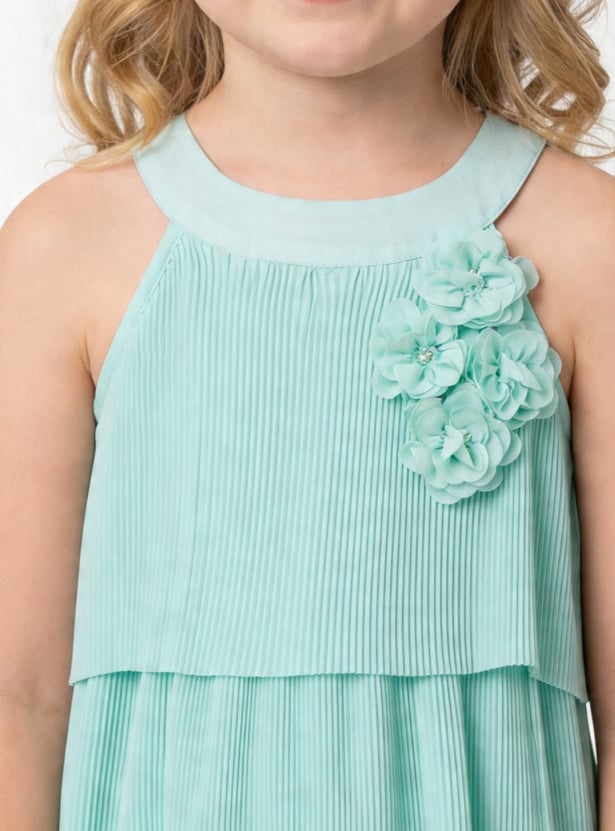 FAME FOREVER Girls Pleated Tiered Dress
