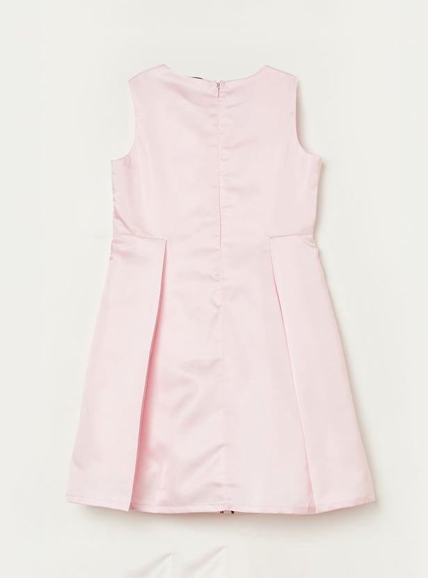 FAME FOREVER Girls Printed Fit & Flare Dress
