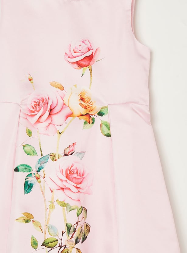 FAME FOREVER Girls Printed Fit & Flare Dress