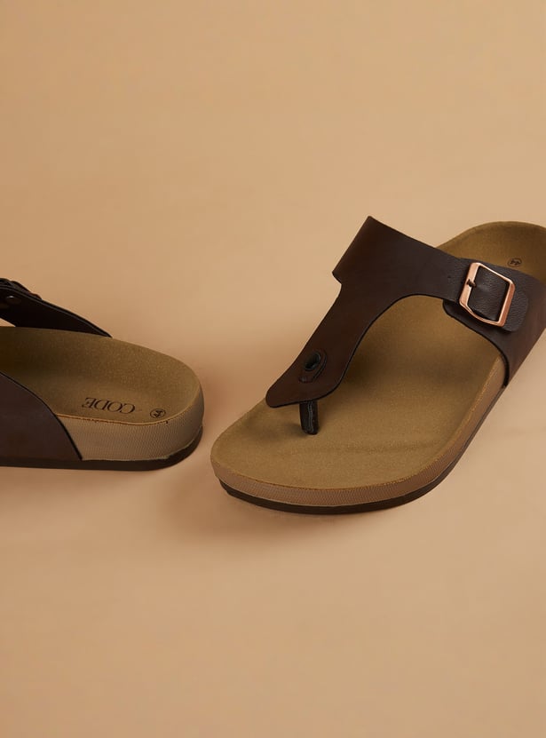 CODE T-strap Sandals