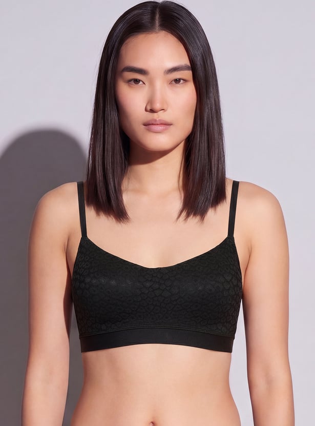 ENAMOR Solid Padded Non-Wired Seamless Full Coverage Bra