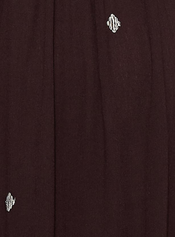 FAME FOREVER Embroidered Midi Dress