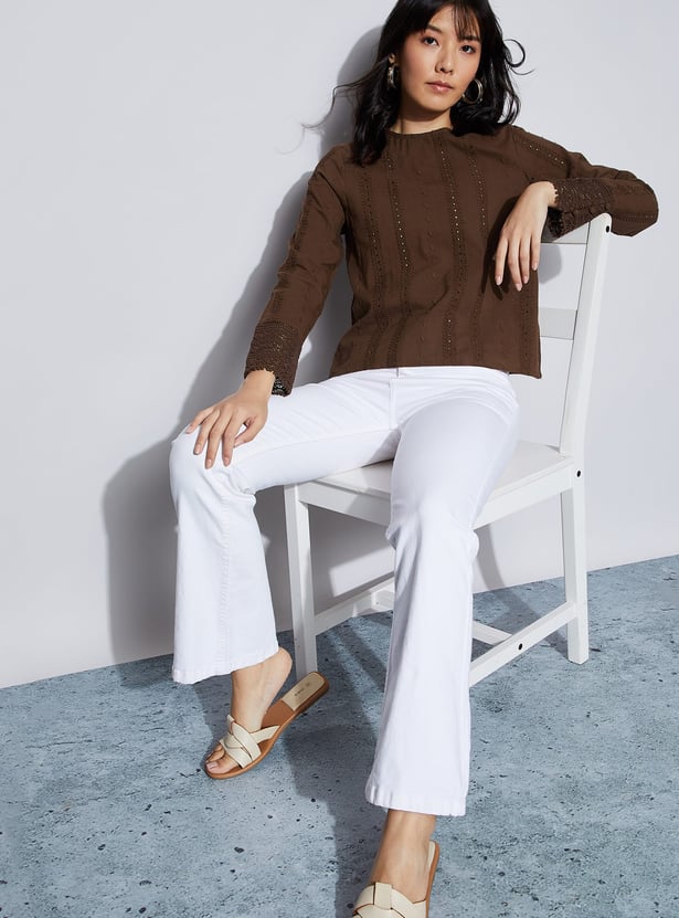 FAME FOREVER Embroidered Top