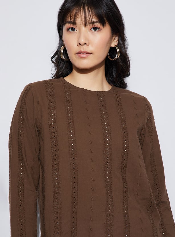 FAME FOREVER Embroidered Top