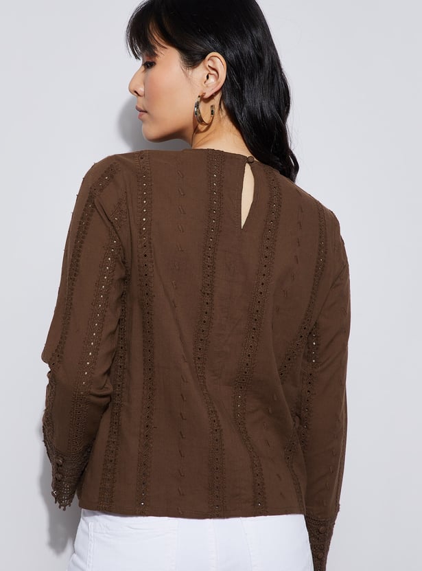 FAME FOREVER Embroidered Top