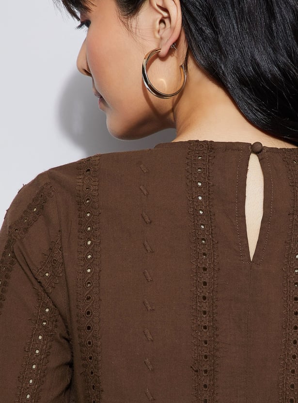 FAME FOREVER Embroidered Top