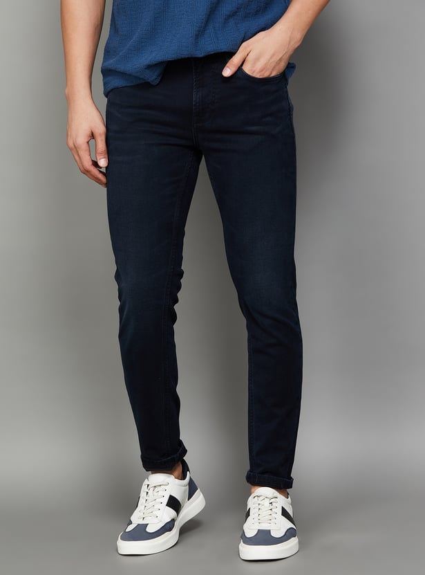 KILLER Solid Mid-Rise Slim Tapered Jeans