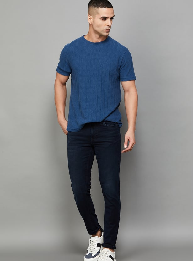 KILLER Solid Mid-Rise Slim Tapered Jeans