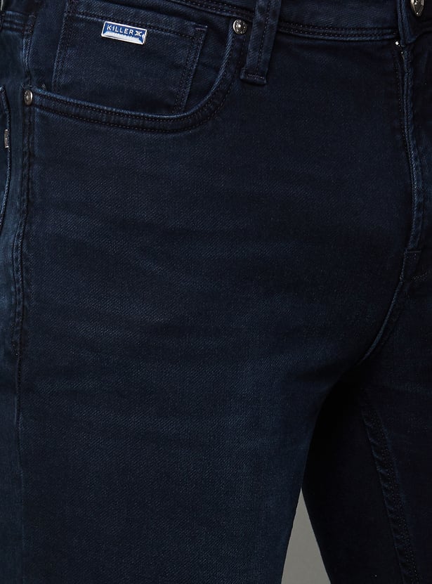 KILLER Solid Mid-Rise Slim Tapered Jeans