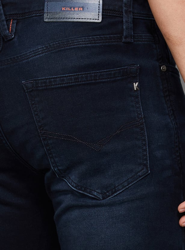 KILLER Solid Mid-Rise Slim Tapered Jeans